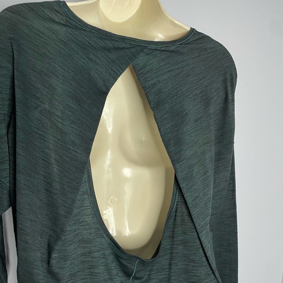 Lululemon Get Set Long Sleeve - Heathered Dark Emerald Black - Picture 5 of 8